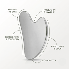 Non-Porous Stainless Steel Gua Sha - Naturally Drenched