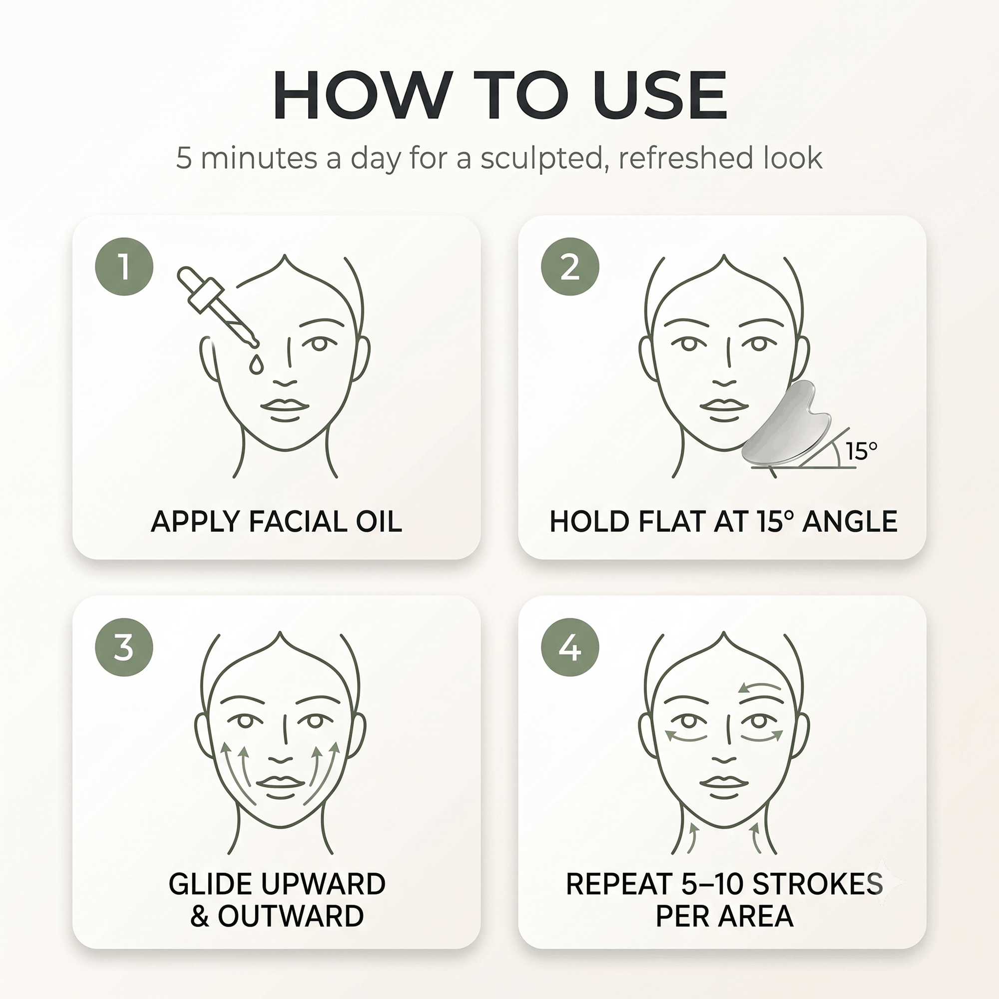 Non-Porous Stainless Steel Gua Sha - Naturally Drenched