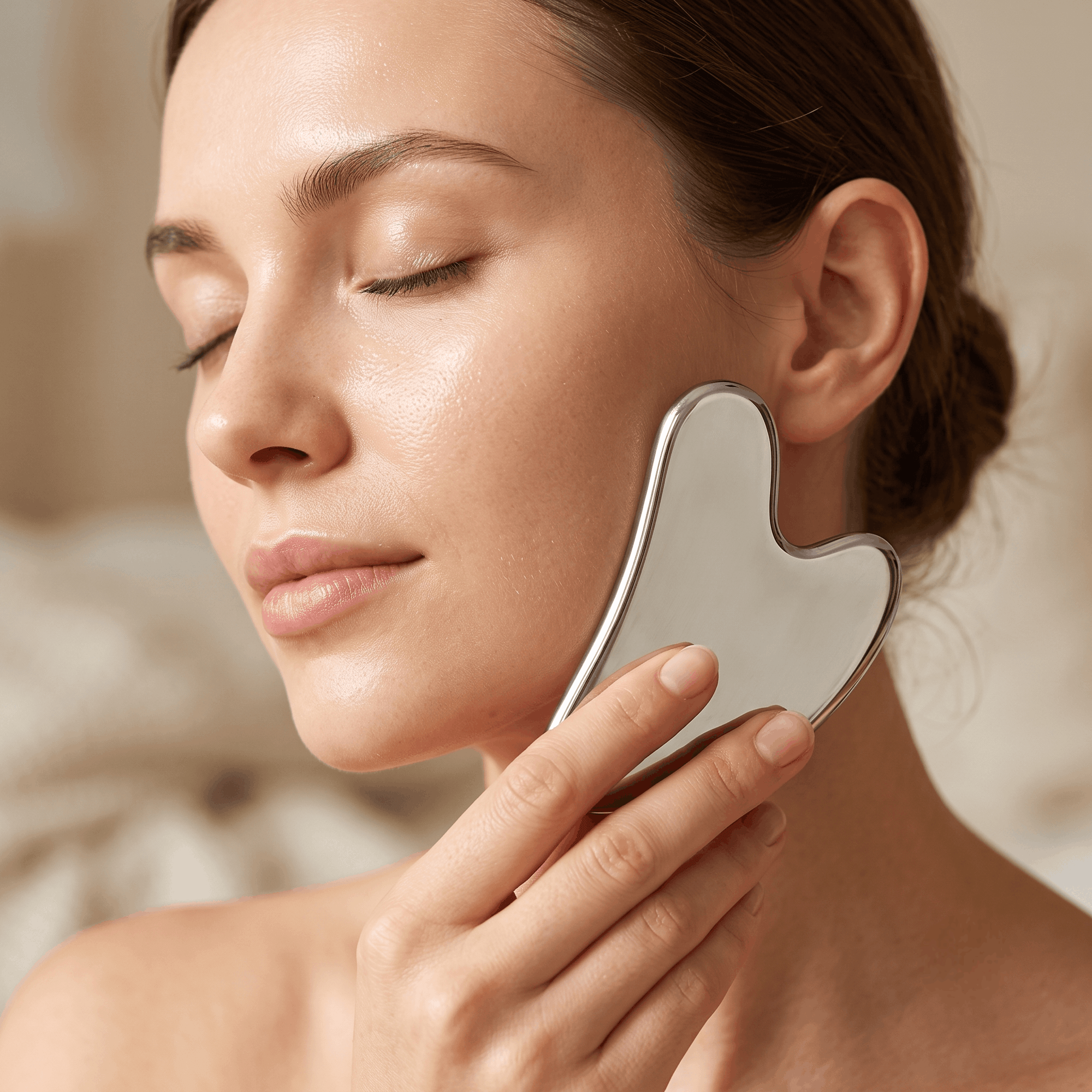 Non-Porous Stainless Steel Gua Sha - Naturally Drenched